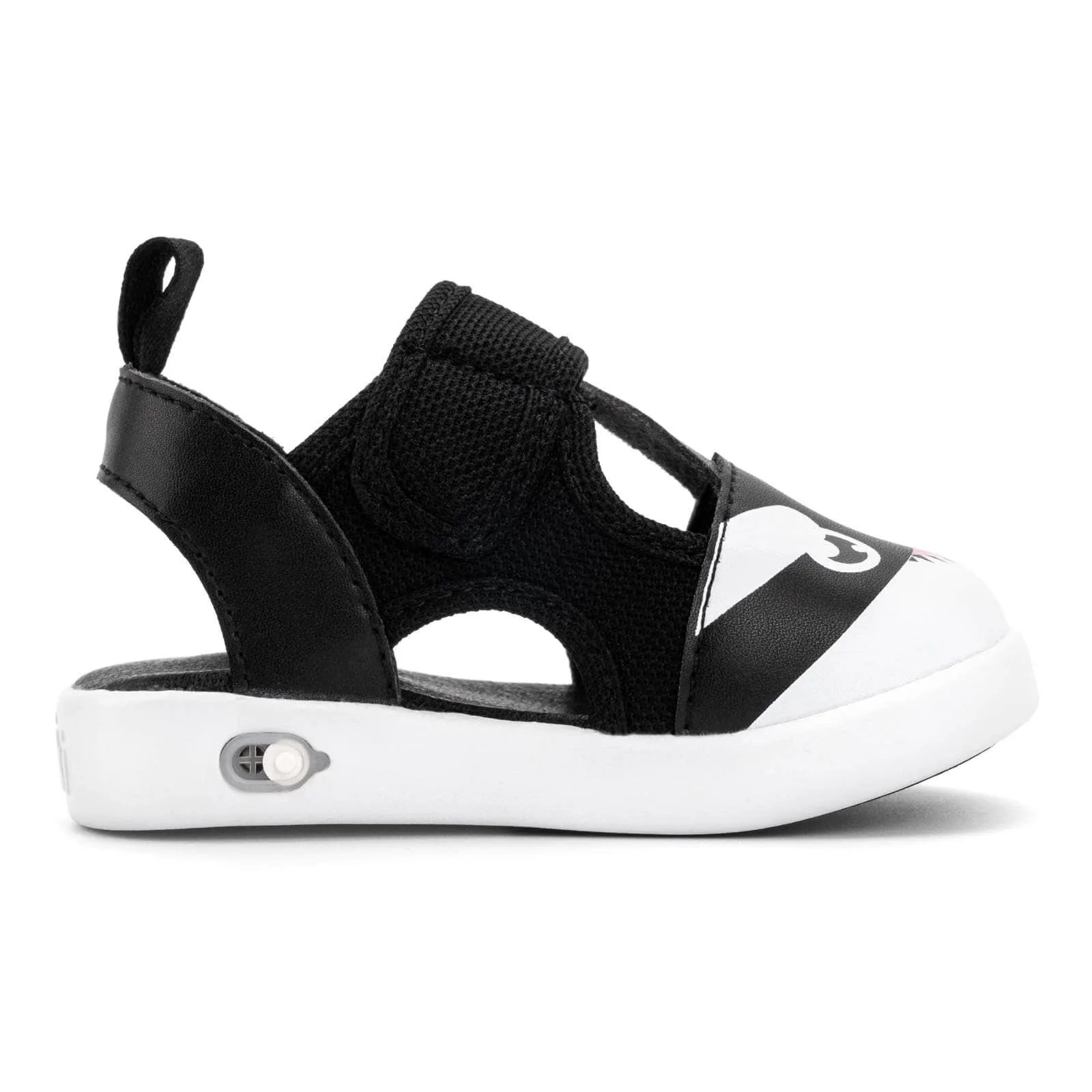 Killer Whale Squeaky Toddler Sandals | Black