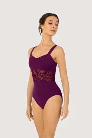 L51297 - Bloch Chloe Mesh Panelled Womens Wide Strap Leotard