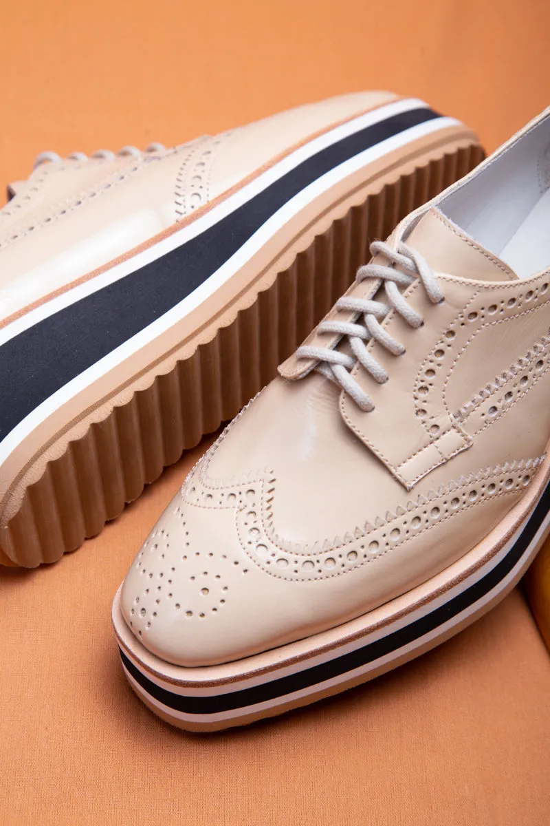 Lace-Up Milan Patent Nude