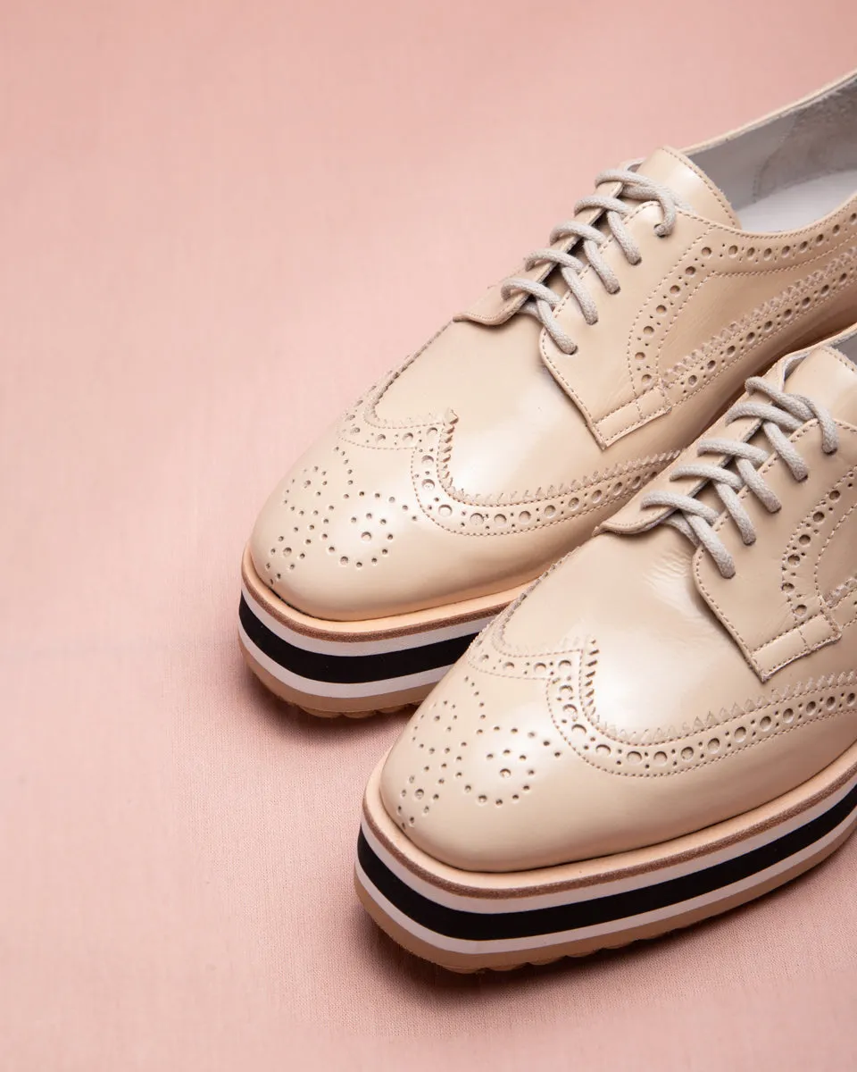 Lace-Up Milan Patent Nude