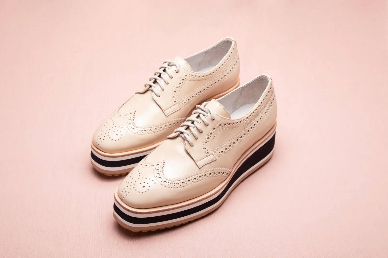 Lace-Up Milan Patent Nude