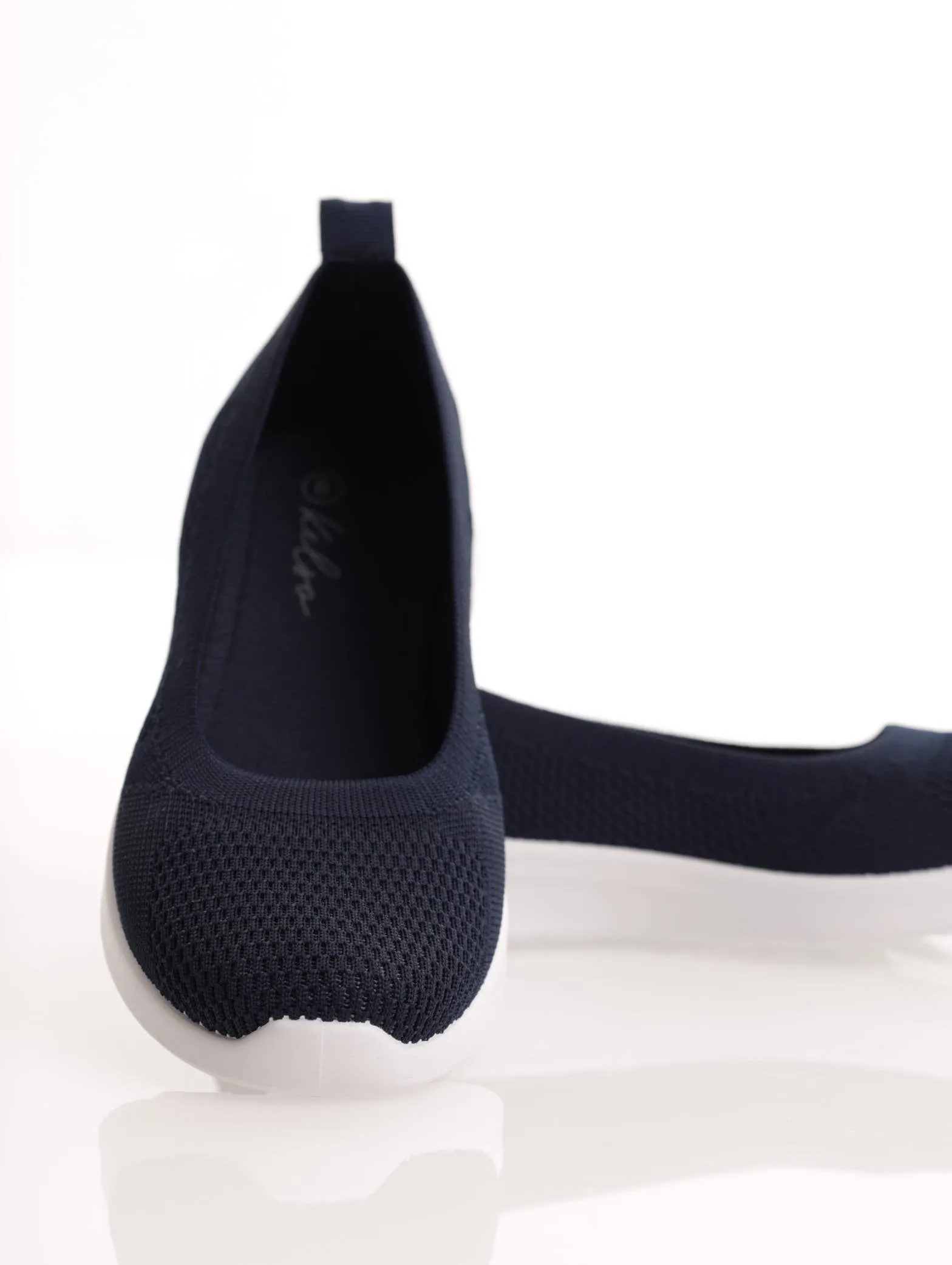 Ladies Knit Sneaker Pump - Navy