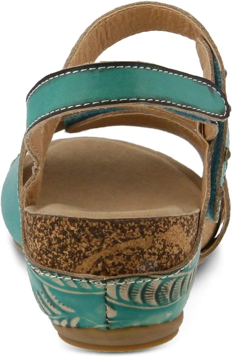 L'Artiste Women's Quilana Leather Ankle Strap Sandal