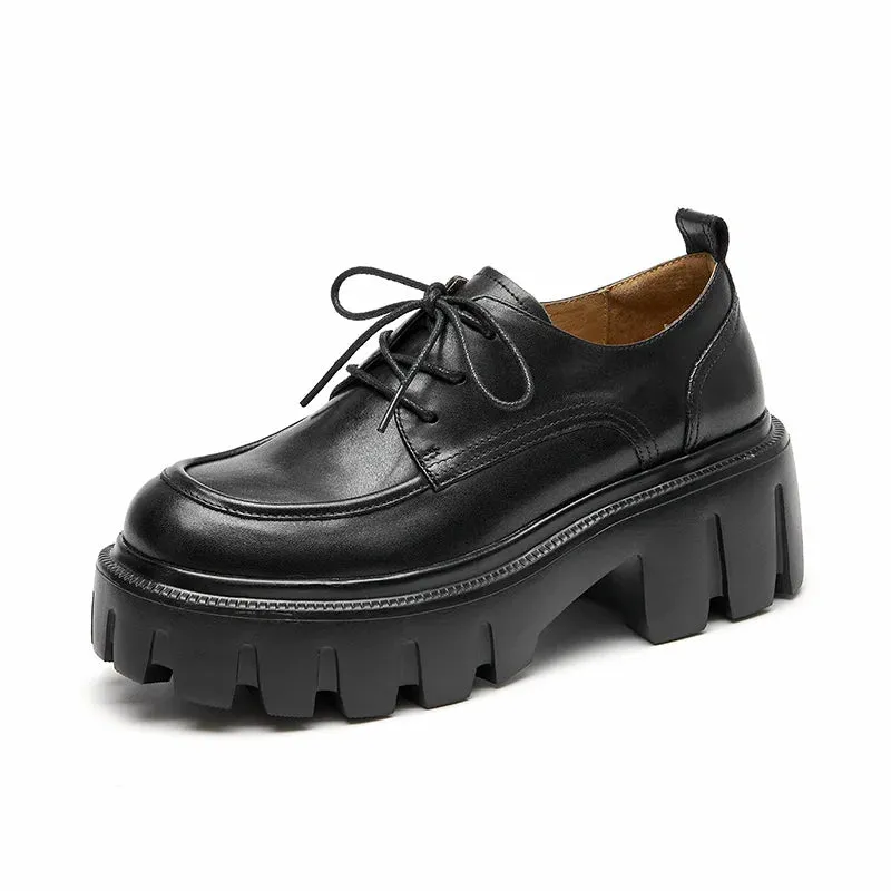 Leather Derby Flats