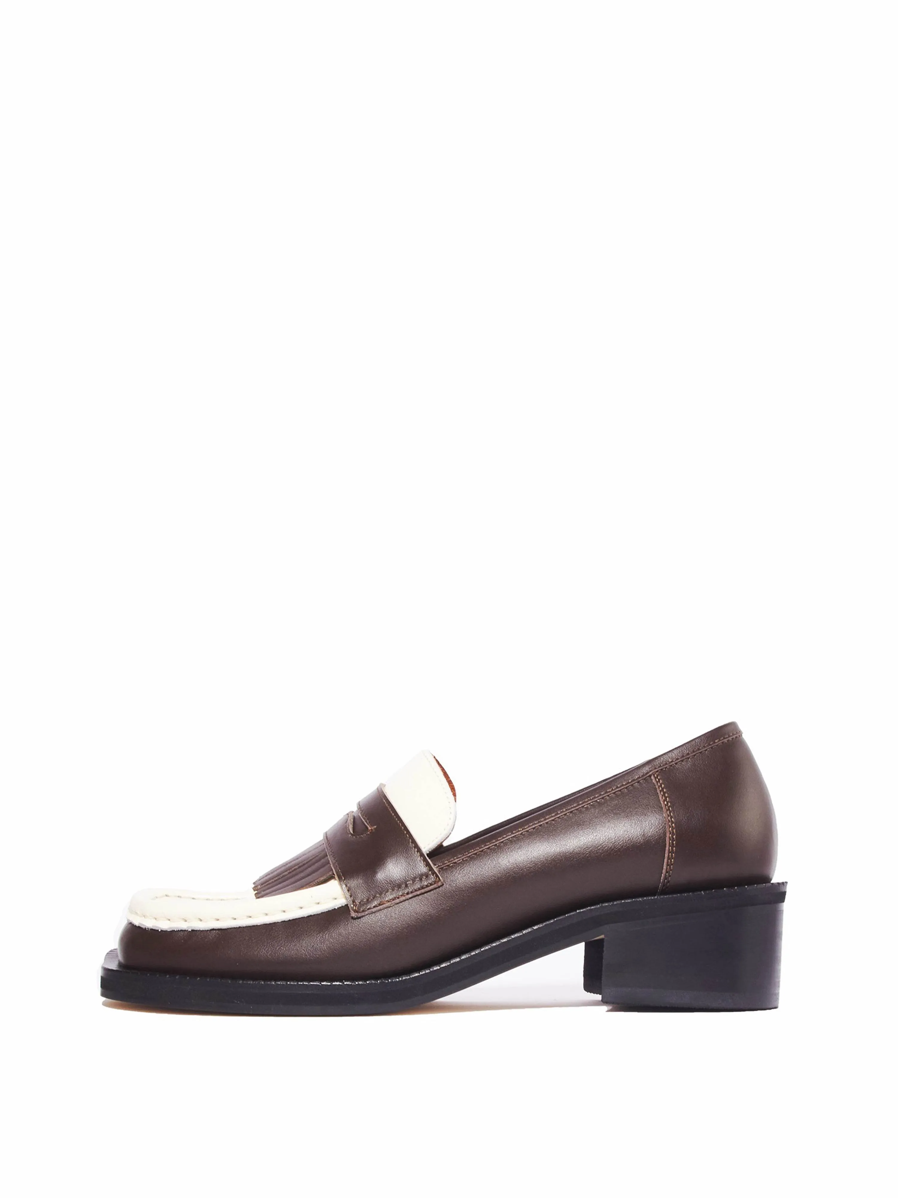 Leo Square-Toed Loafers_Chocolate