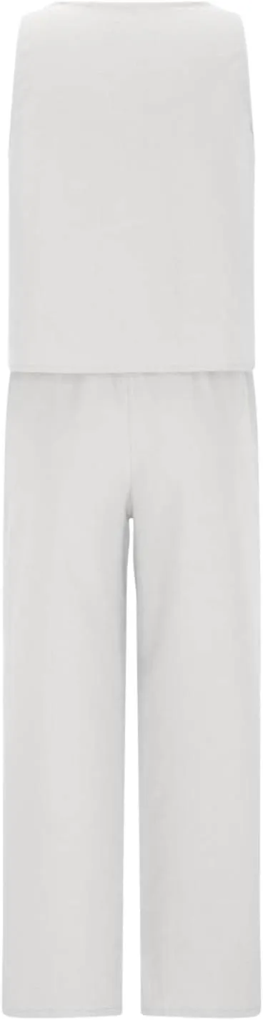 Linen 2 Piece Sets For Women Summer Beach Vacation Outfits 2024 Sleeveless Crop Top Long Pants Tracksuits Matching Set
