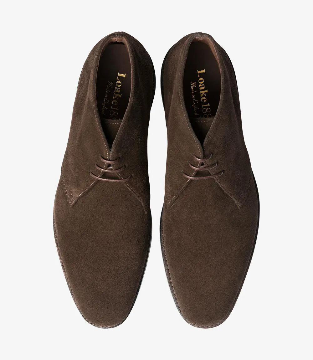 Loake PIMLICO-SUEDE DARK BROWN