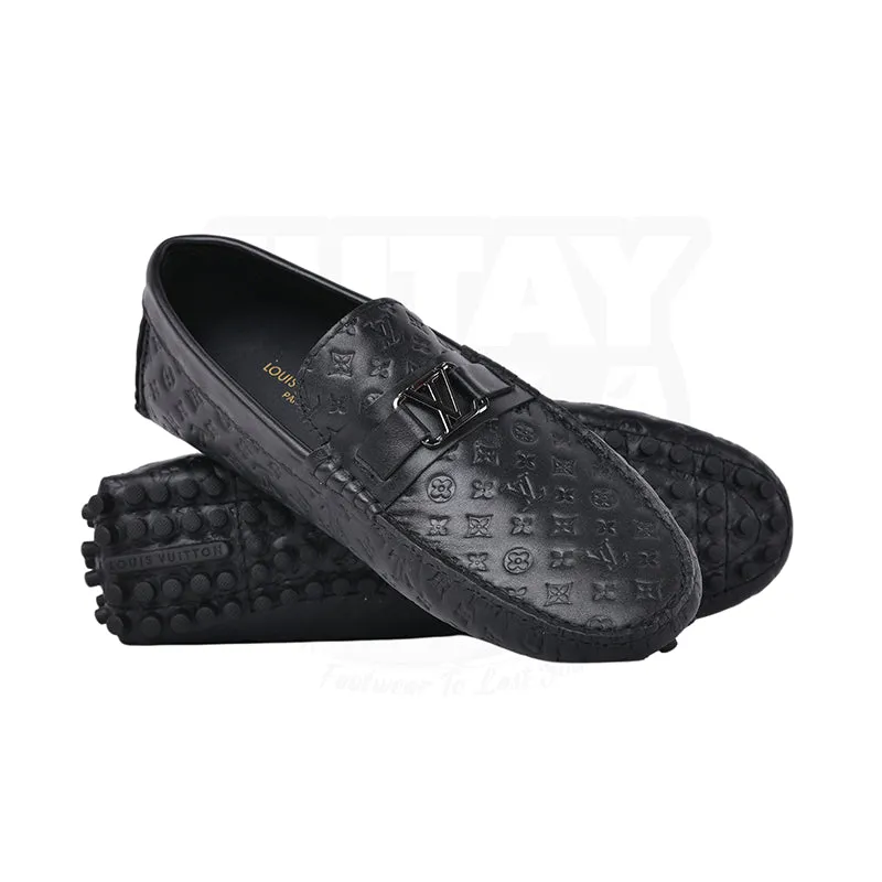 LOUI LEATHER LOAFER - BLACK EMBOSED (5210)