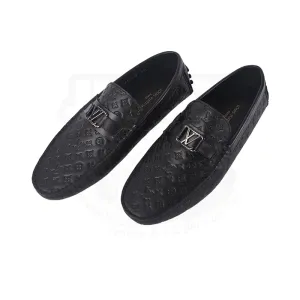 LOUI LEATHER LOAFER - BLACK EMBOSED (5210)