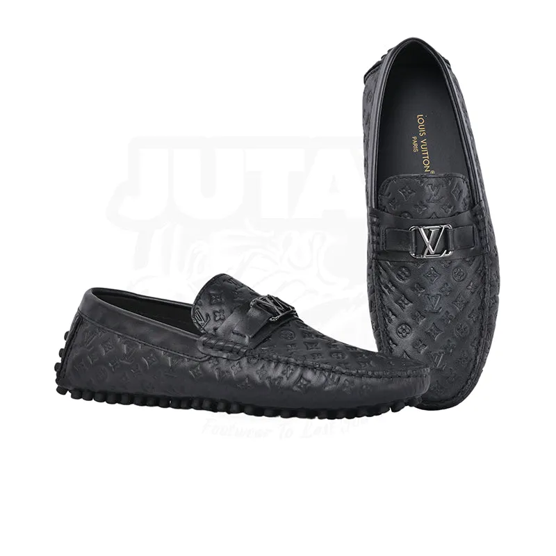 LOUI LEATHER LOAFER - BLACK EMBOSED (5210)