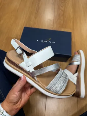 Lunar Kimberley White/Silver Sandal