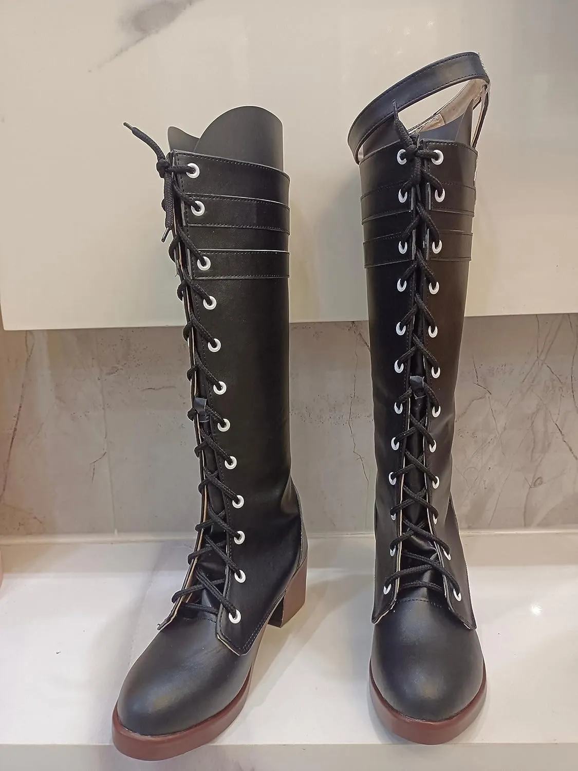 Lyney Genshin Impact Boots Cosplay Shoes Custom Made Props Anime Halloween W3420