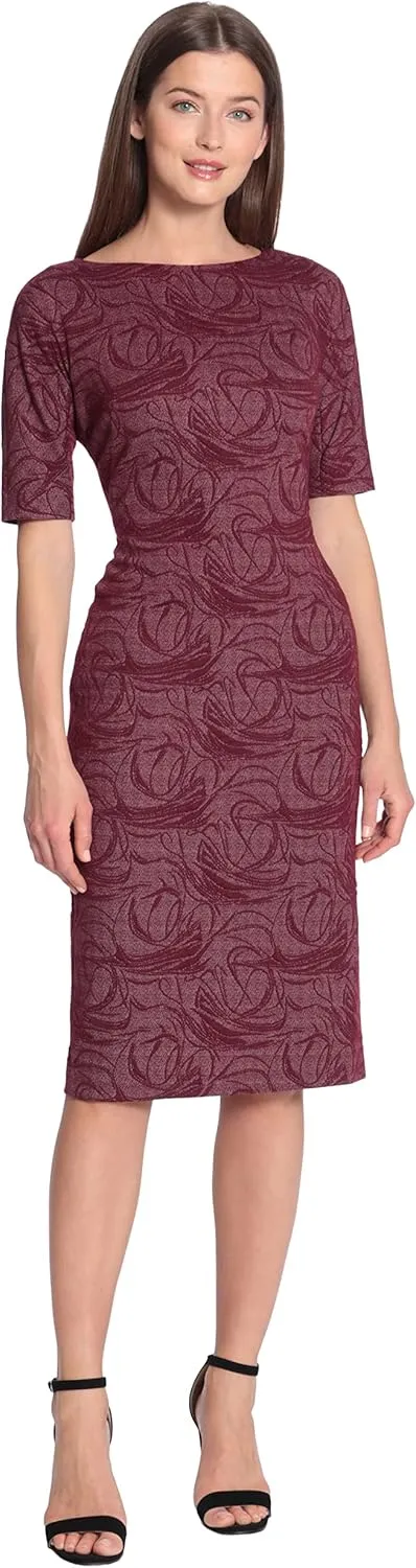Maggy London Women's Sophisticated Arch Shoulder Sheath Career Workwear Office