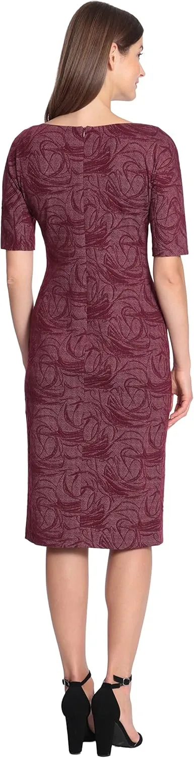Maggy London Women's Sophisticated Arch Shoulder Sheath Career Workwear Office