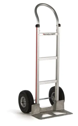 Magliner HMK111UA4 Aluminum Hand Truck, Horizontal Loop Handle, 18" x 7-1/2" Aluminum Diecast Nose Plate, 500 lb Capacity