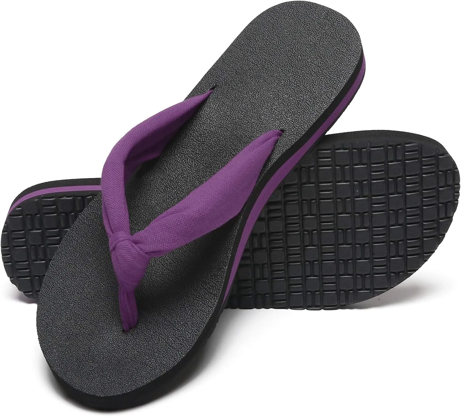 MAIITRIP Womens Comfortable Cloth Strap Flip Flops with Arch Support