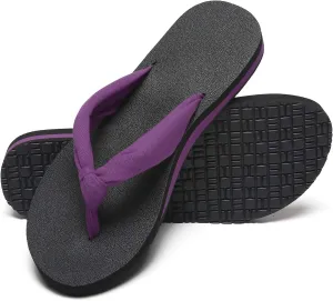 MAIITRIP Womens Comfortable Cloth Strap Flip Flops with Arch Support