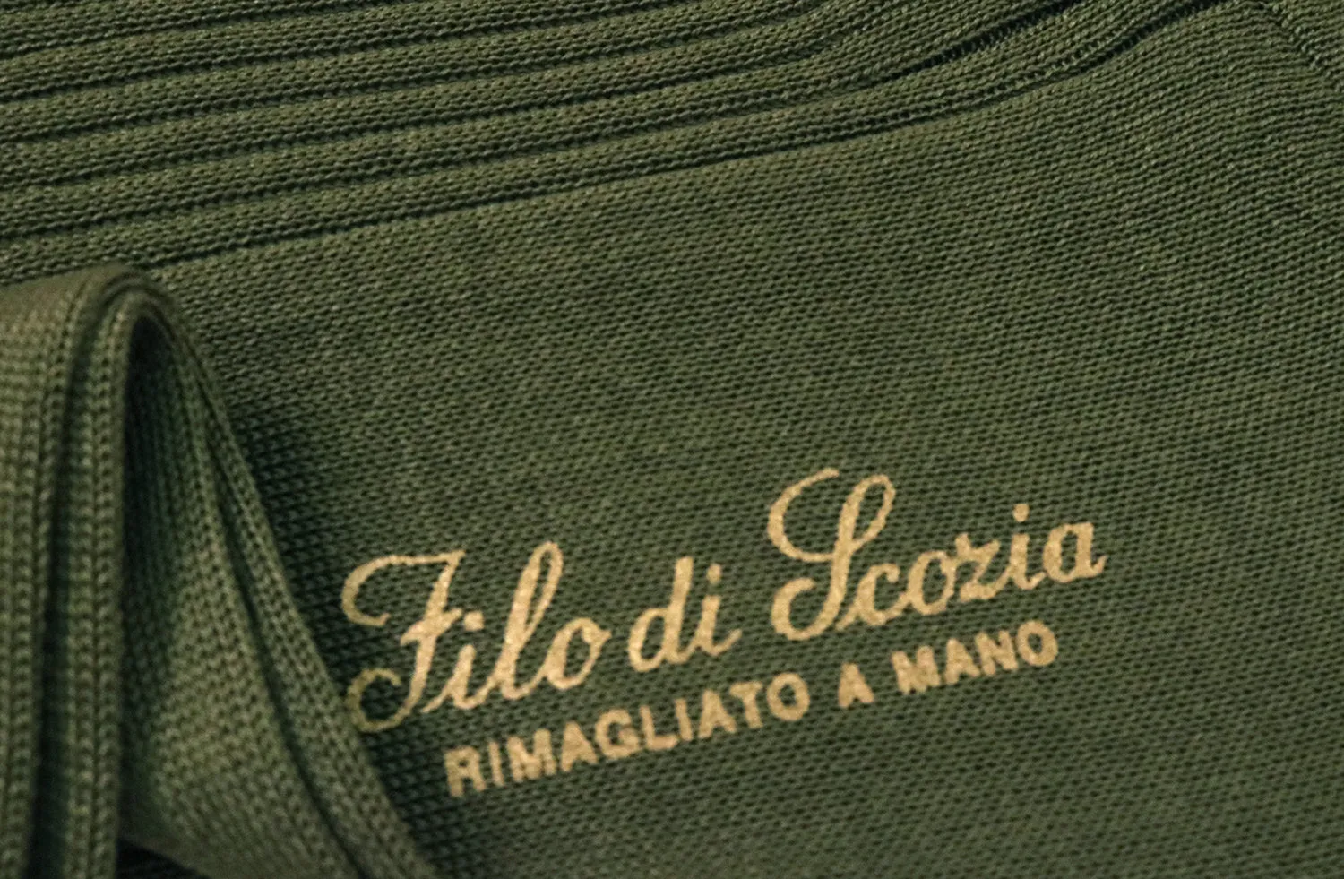 Mellow Olive Combed Cotton Ribbed Socks