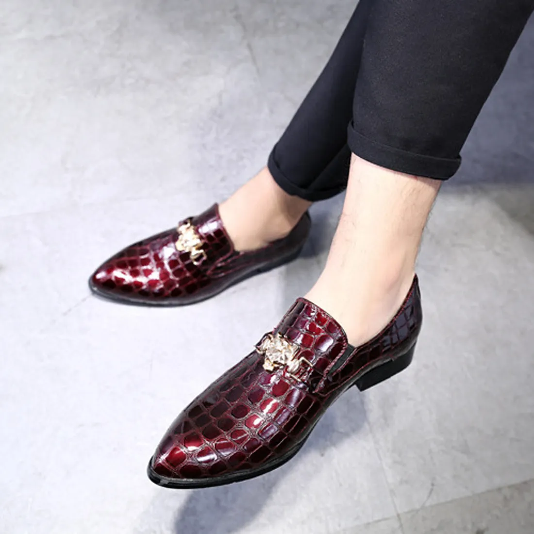 Men's Alligator Smoking Loafers