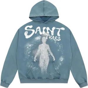 Men's Graphic Print Oversized Vintage Hoodies Casual High Gram Heavy Washed Cotton Winter Hoodies