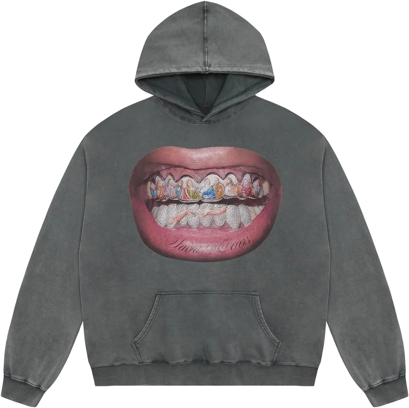 Men's Jesus Disciple Print - Sundays Off Edition Hoodies Casual Oversized Vintage Sweatshirts Khaki