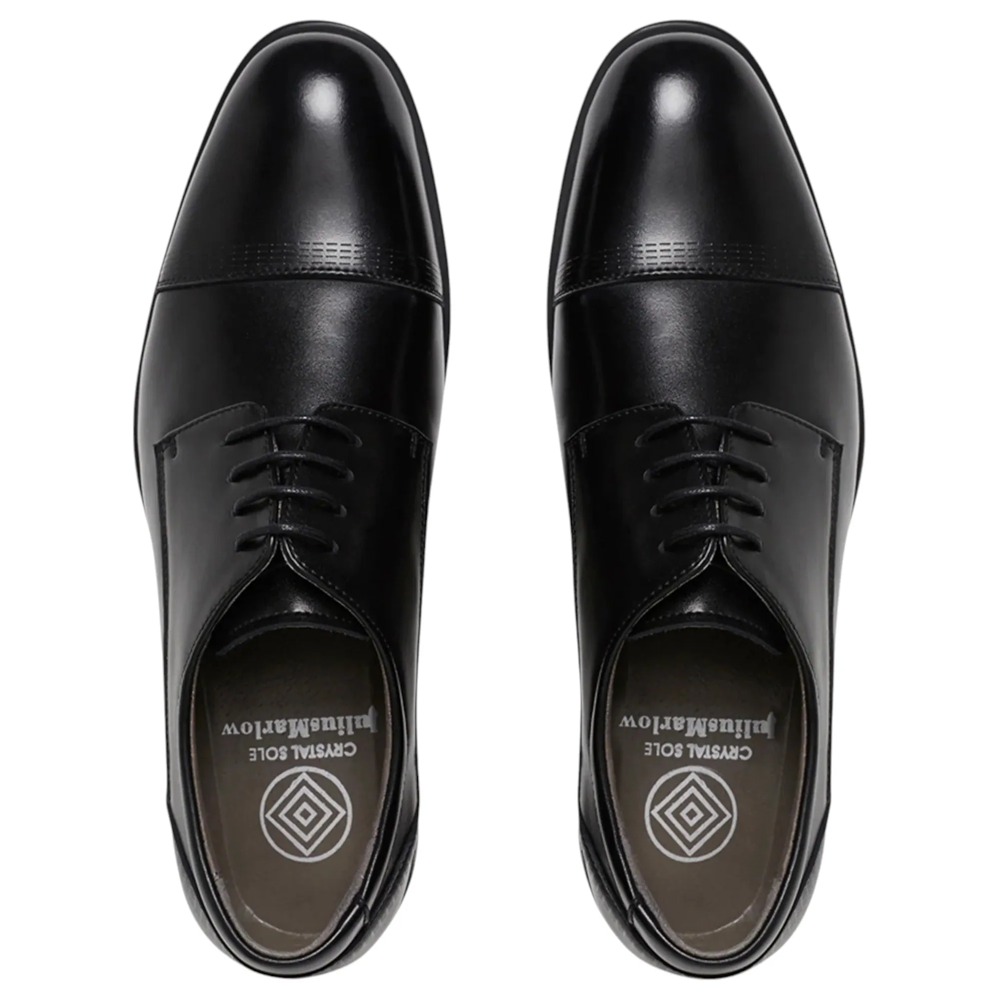 Mens Julius Marlow Expand Black Leather Lace Up Work Dress Shoes