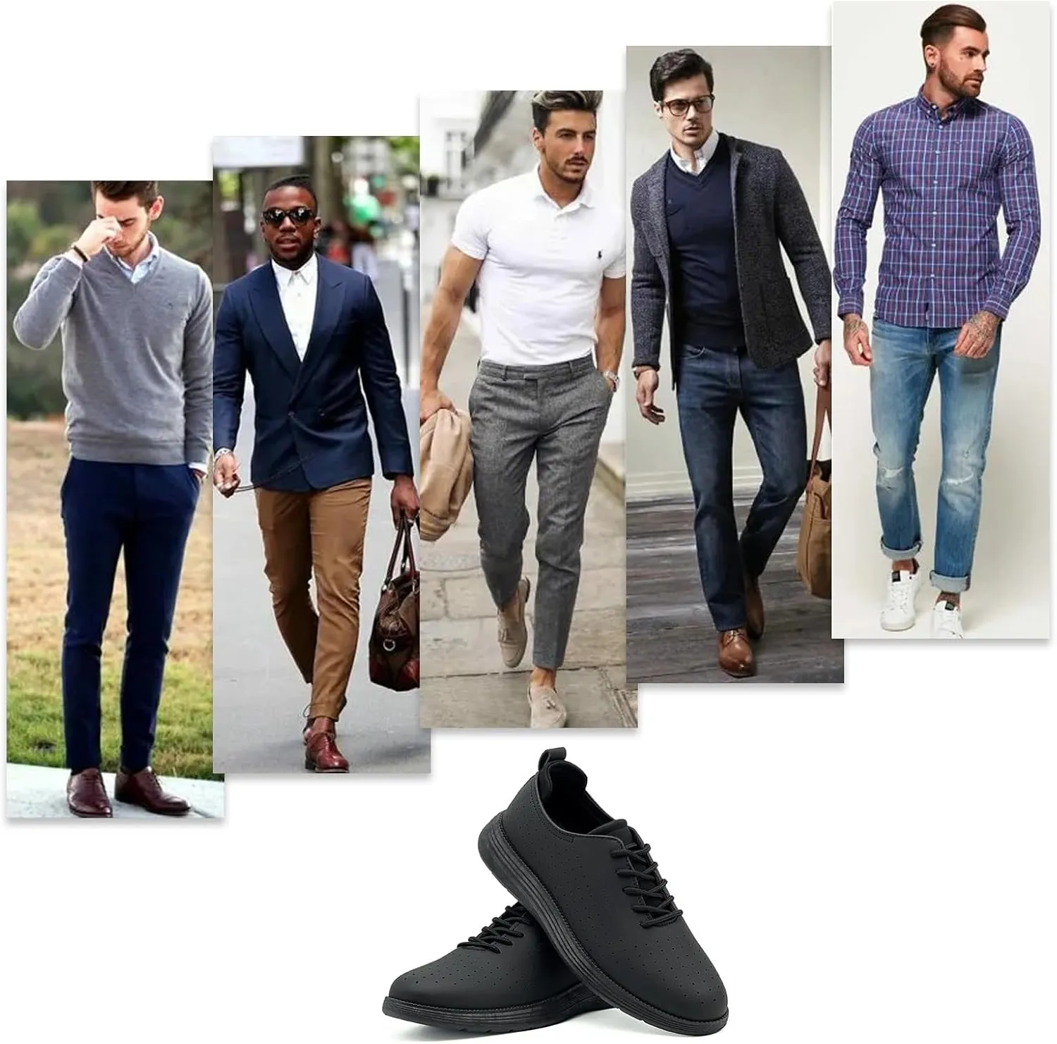 Men's Oxfords Shoes Dress Shoes Classic Business Casual Shoes, Dress Sneakers Formal Lace Up Derby Sneakers for Men