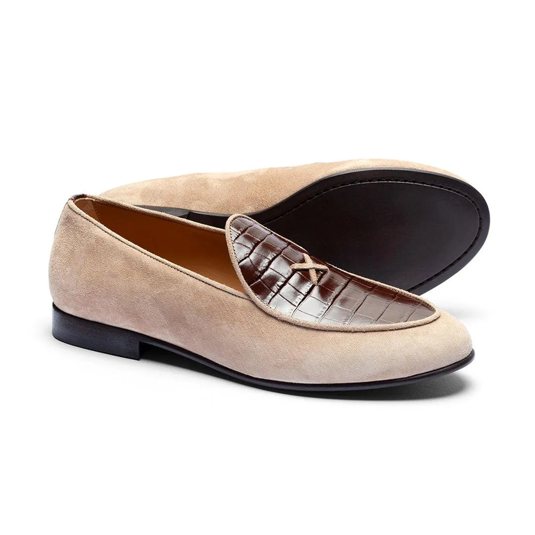 Men's Sandstone Croc Milano Loafer From Del Toro Shoes