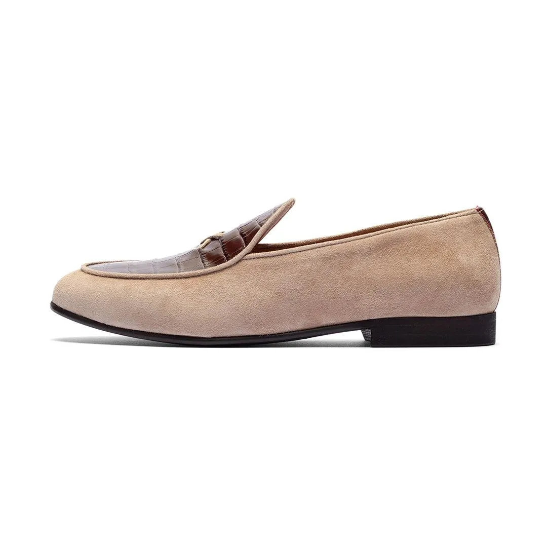 Men's Sandstone Croc Milano Loafer From Del Toro Shoes