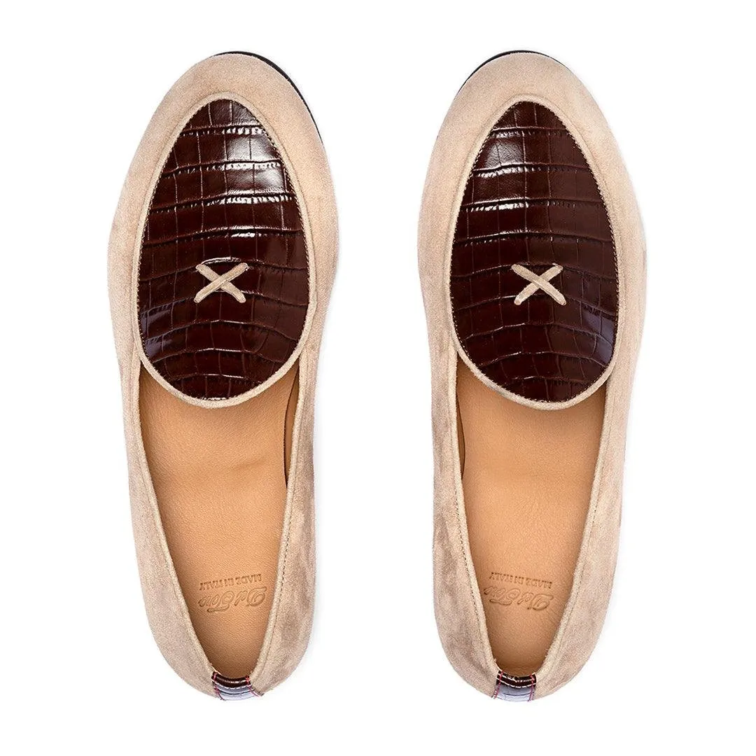 Men's Sandstone Croc Milano Loafer From Del Toro Shoes