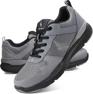 Mens Walking Shoes for Plantar Fasciitis, Orthopedic Sneakers for Men with Arch Support, Comfortable Casual Shoes for Pain Relief with Non Slip Rubber Sole