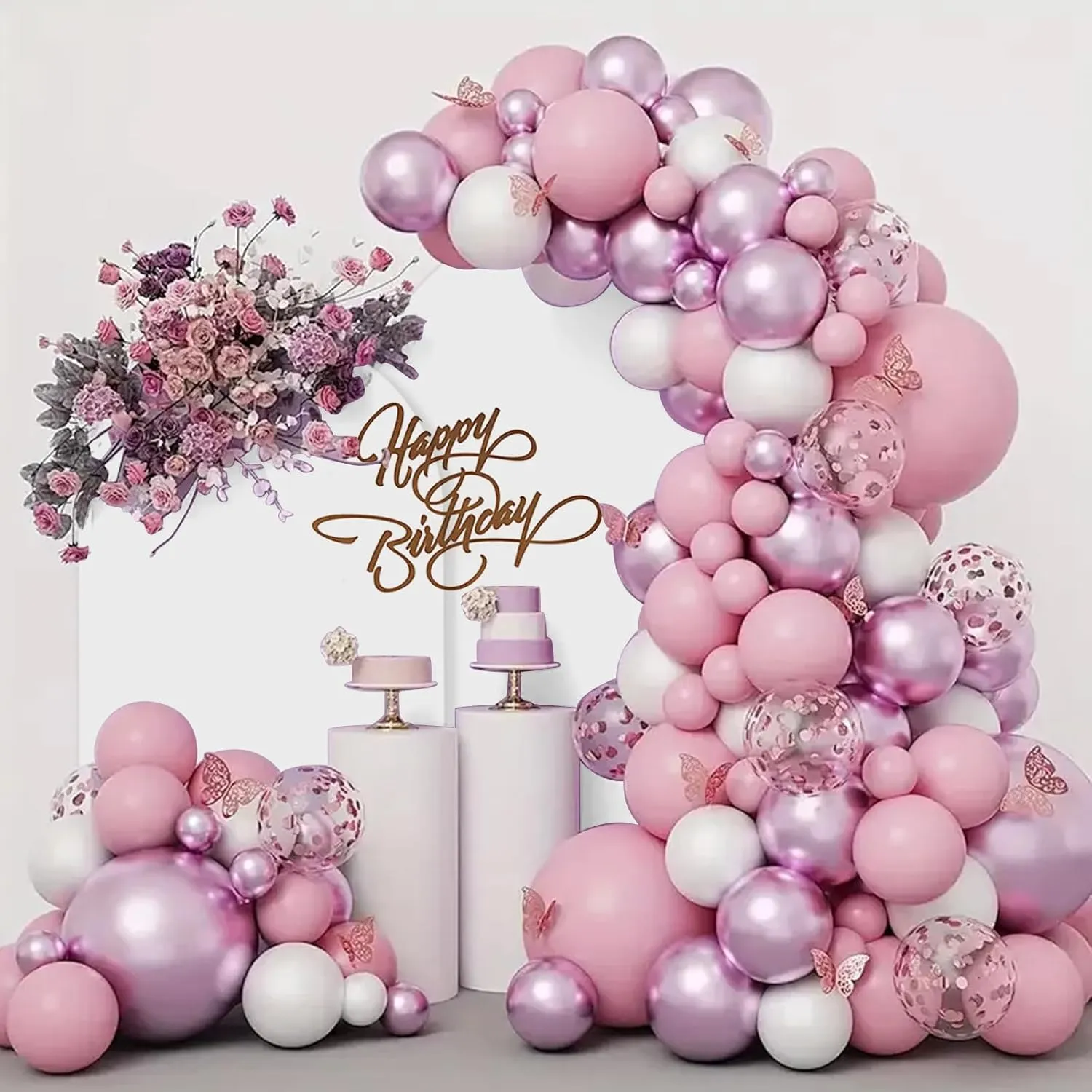 Metal Arch Backdrop Stand Set of 2 With Cover, (7.2FT 6FT) Gold Wedding Arch Stand Balloon Arched Frame for Birthday Party Baby Shower Graduation Ceremony Decoration
