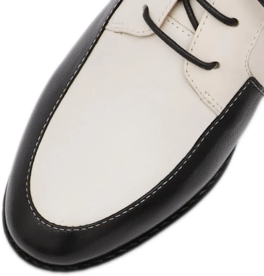Mona flying Womens Handmade Dress Oxfords Derby Comfortable Lace up Leather Flat Office Work Shoes for Ladies