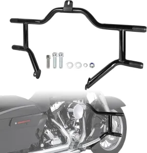 Motorcycle Front Highway Engine Guard Crash Bar Compatible With For Touring Street Glide Road Glide Road King Electra Glide Trike 2009-2024 Flat Out Bar Bumper Protector