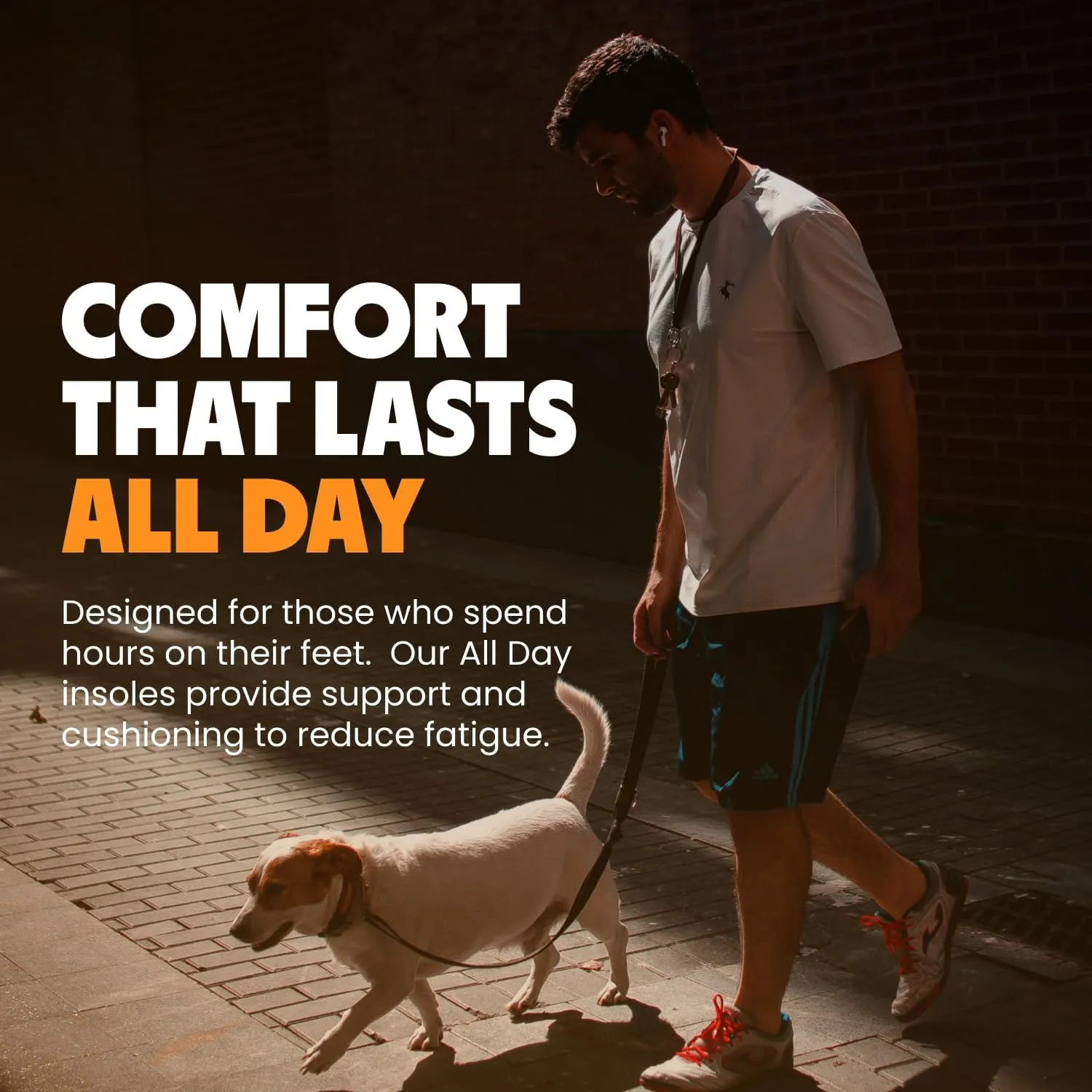 MOVE All Day Comfort Insole - Extra Plush Foam Insole for Stress Reduction on Feet, Knees, Back, Shock Absorbing, Walking, Foot Cushion, Comfort, Arch Support, and Work Boots (M8-8.5/WM9.5-10)
