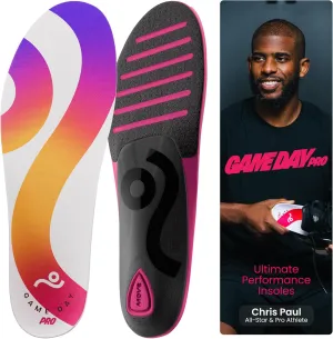 MOVE Game Day Pro- Ultimate Performance Sports Insoles for Basketball, Volleyball, Football, Tennis, Athletics, Baseball, Running, and Active Lifestyle. Extra Shock Absorption (M 11-11.5/WM 12.5-13)