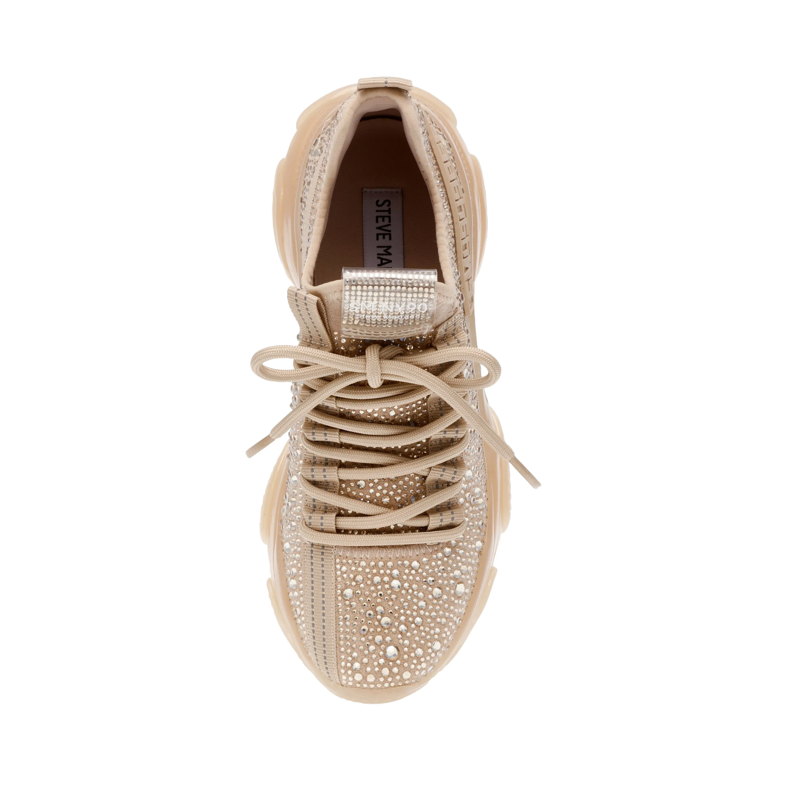 Multi Top Steve Maxima Lace Up Sneakers Madden Rhinestone Blush Mid Quick shipping Excellent reviews Boyfriend