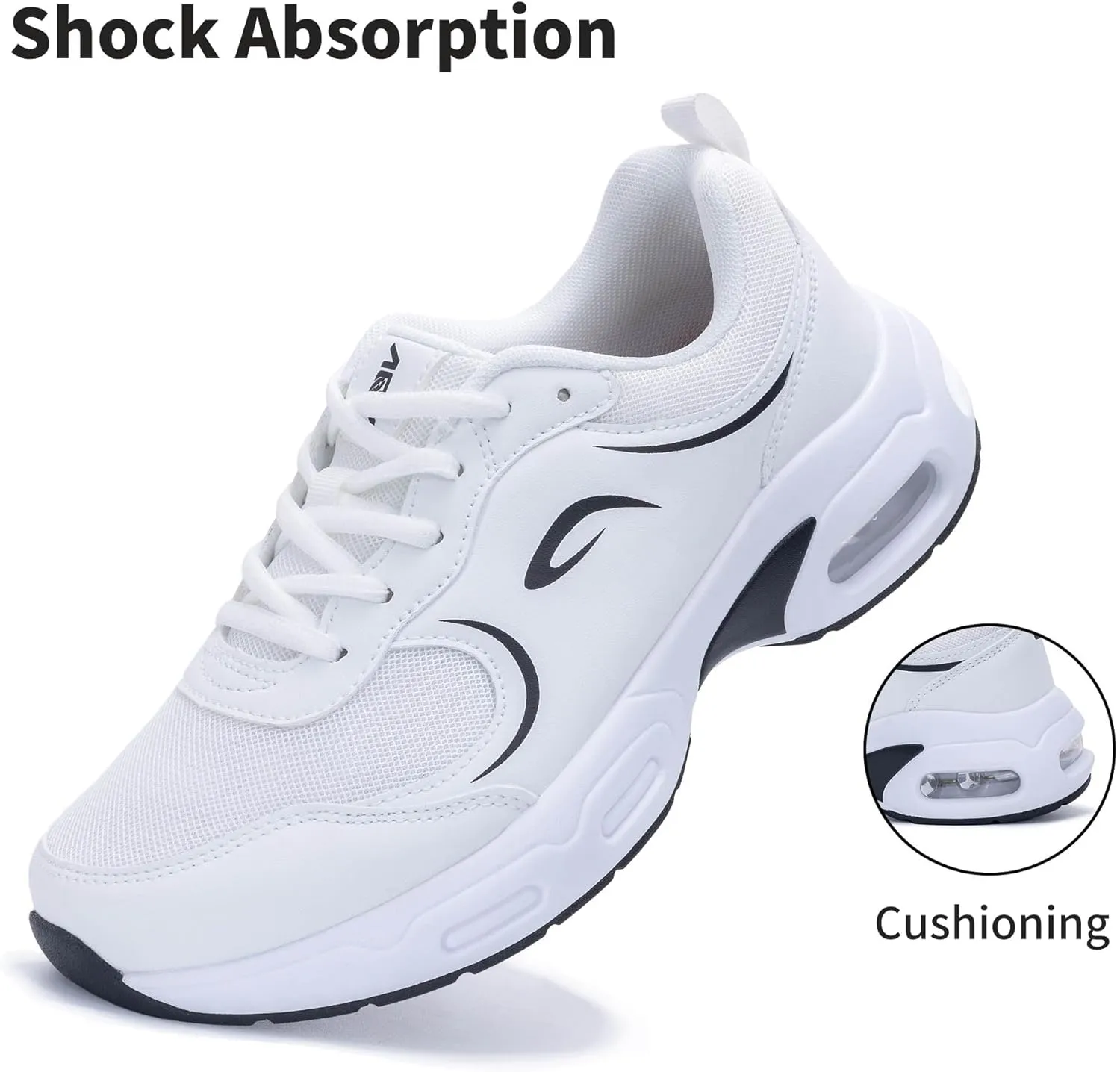 N BESUNEW Womens Walking Shoes for Plantar Fasciitis Arch Support Orthotic Tennis Sneakers Athletic Running Shoes US 6.5-11
