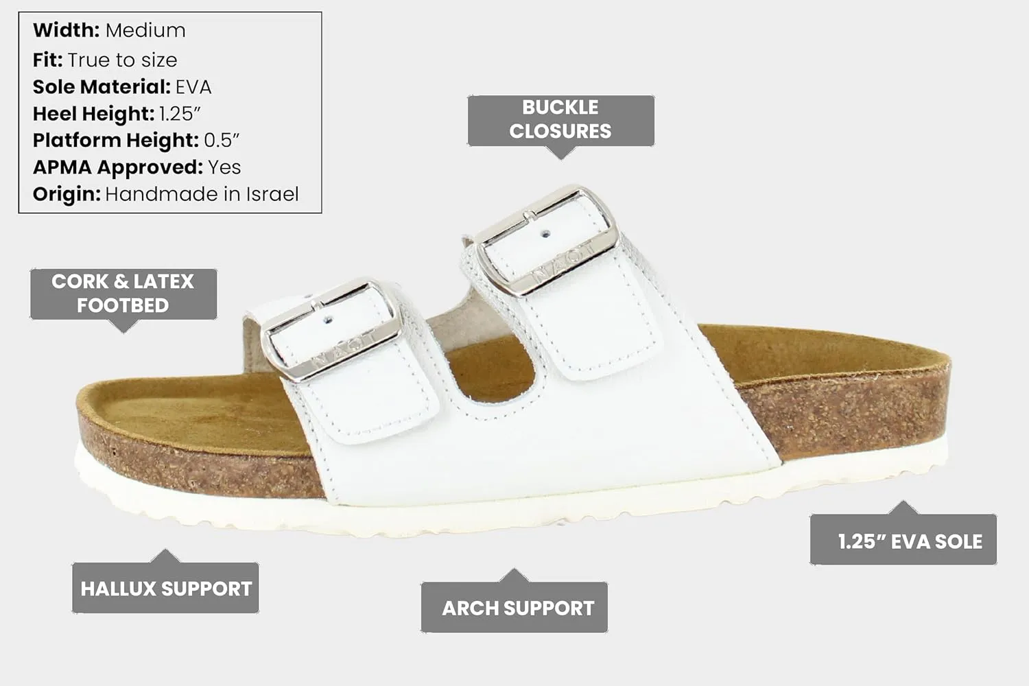 NAOT Footwear Santa Barbara Women's Slide with Cork Footbed and Arch Comfort and Support – Slip On- Lightweight and Perfect for Travel