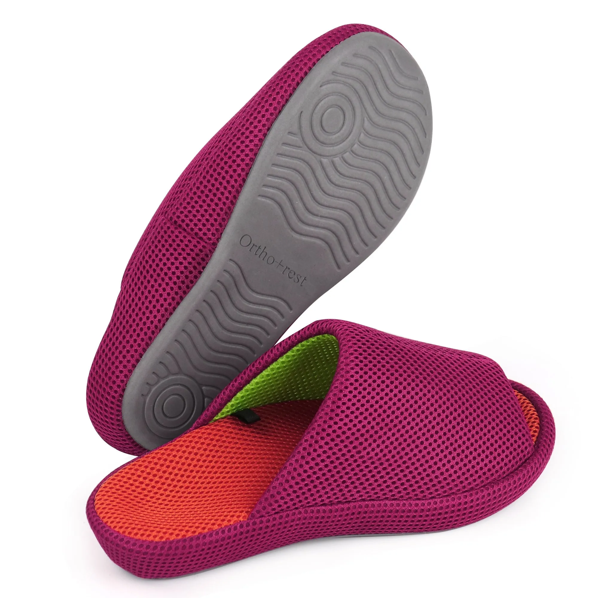 Navy Slipper Arch Support-Kara