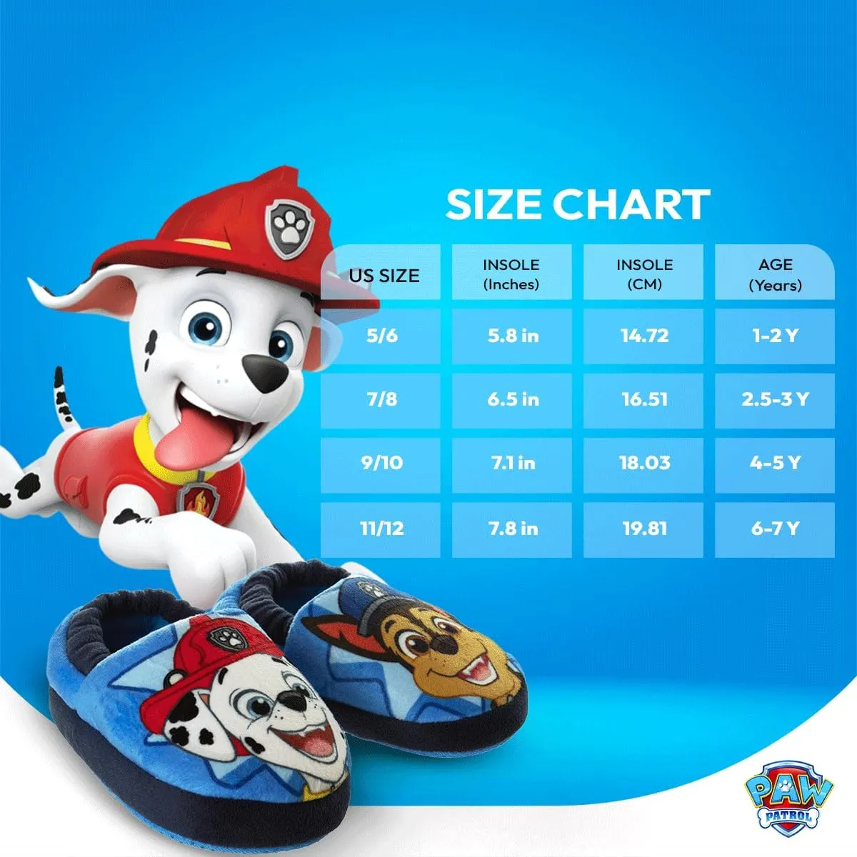Nickelodeon Paw Patrol and SpongeBob Squarepants Slippers - Sponge Bob Chase Marshall Slipper Sandals - Plush Lightweight Warm indoor Comfort Soft Aline House Sandal (Toddler/Little Kid/Big Kid)