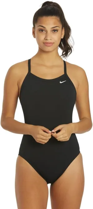 Nike Hydrastrong Solid Racerback One Piece Female (24, Black)