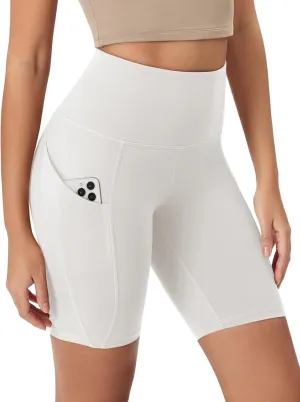 ODODOS Women's Tummy Control Biker Shorts 2.0 with Pockets High Waist Athletic Workout Yoga Shorts-5" / 8" / 10" Inseam