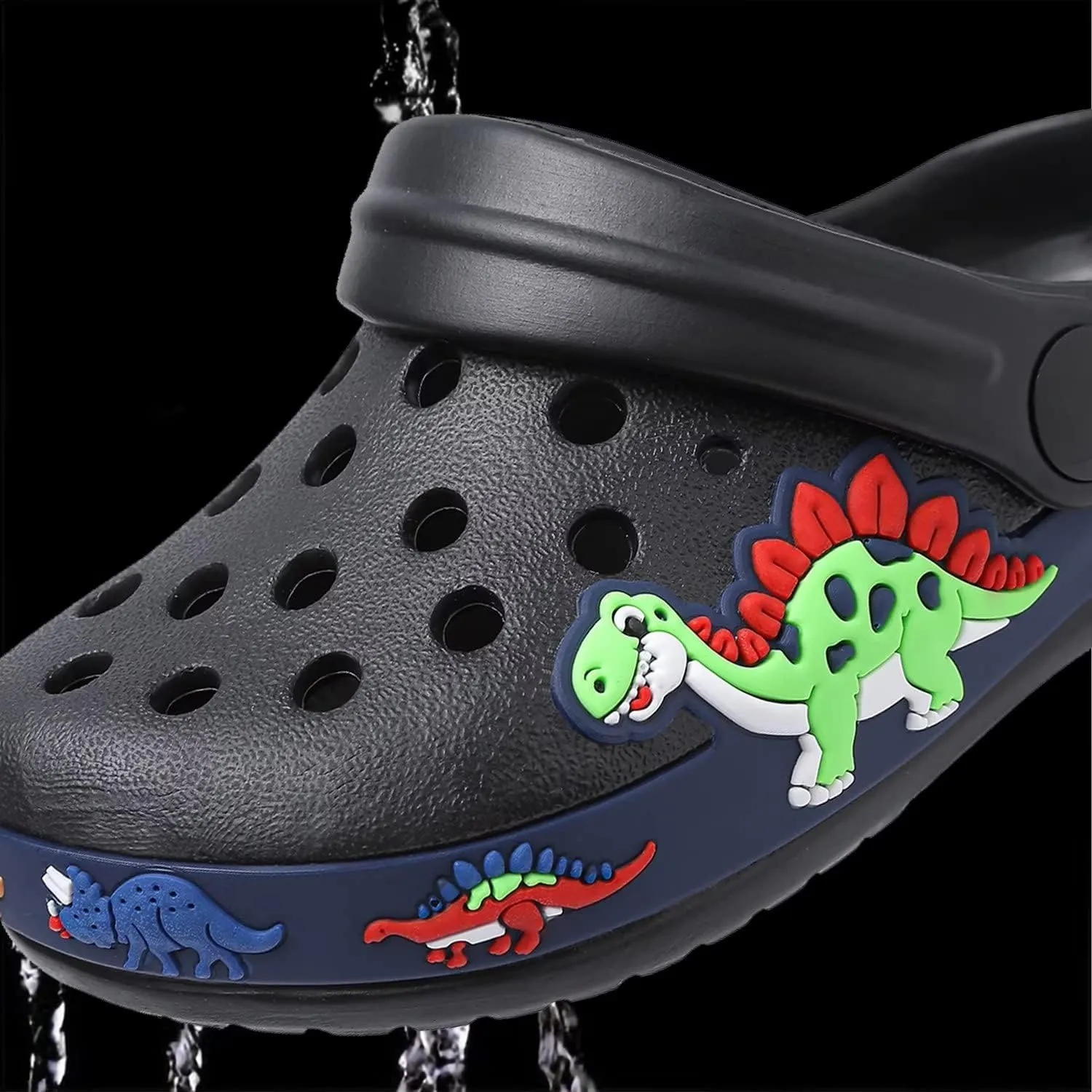 OHSNMAKSL Toddler Clog Slippers Garden Sandals Slip On Water Shoes Sneakers Cartoon Slides for Boys and Girls Children Beach Pool Shower