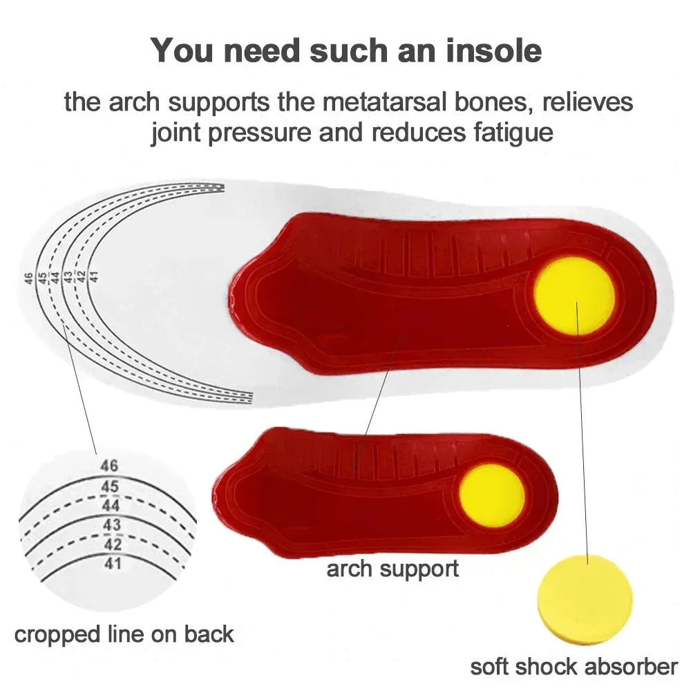 Orthotic Insole Arch Support Flatfoot Orthopedic Insoles for Feet Ease Pressure of Air Movement Damping Cushion Padding Insoles