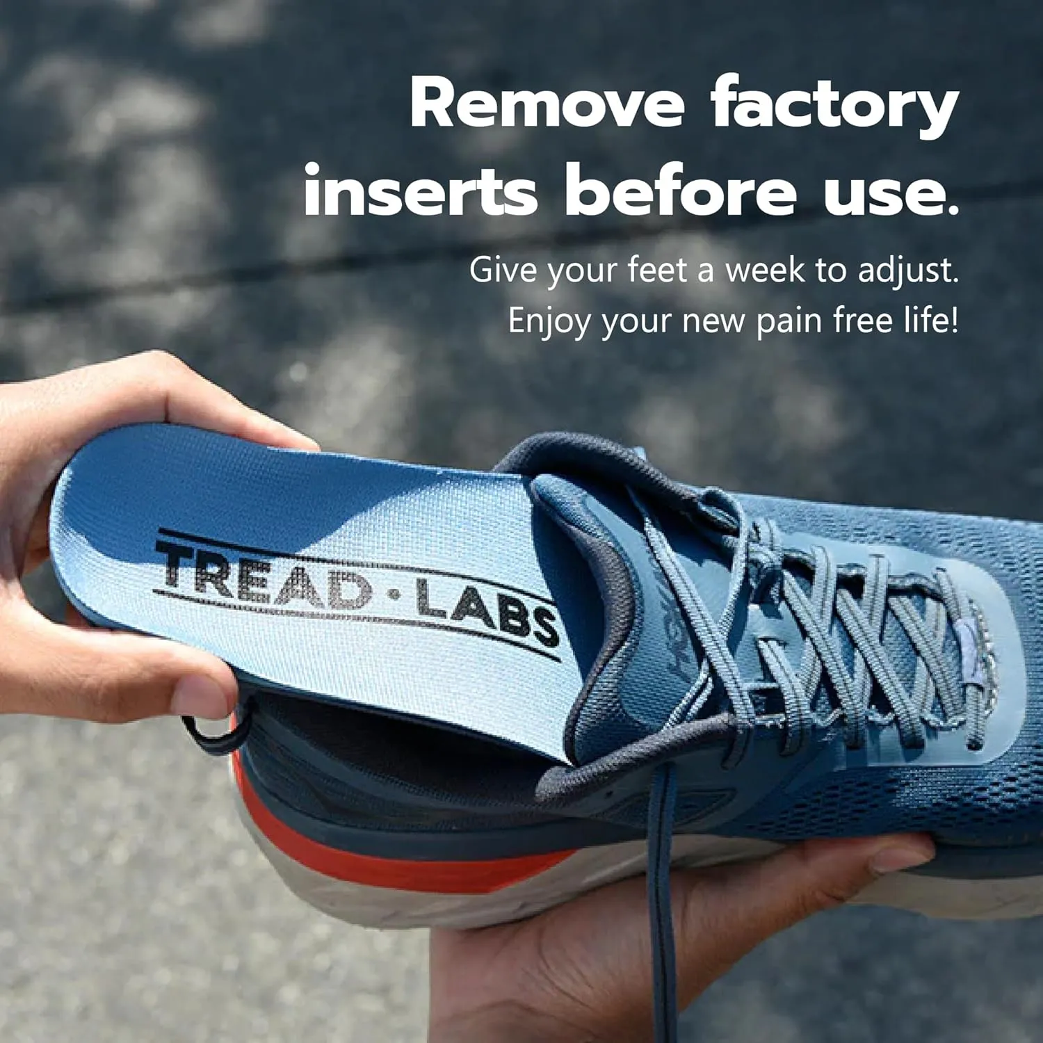 Pace Pain Relief Insole Kit for Men and Women – Extra Firm Arch Support for Plantar Fasciitis Relief and Limiting Pronation Blue