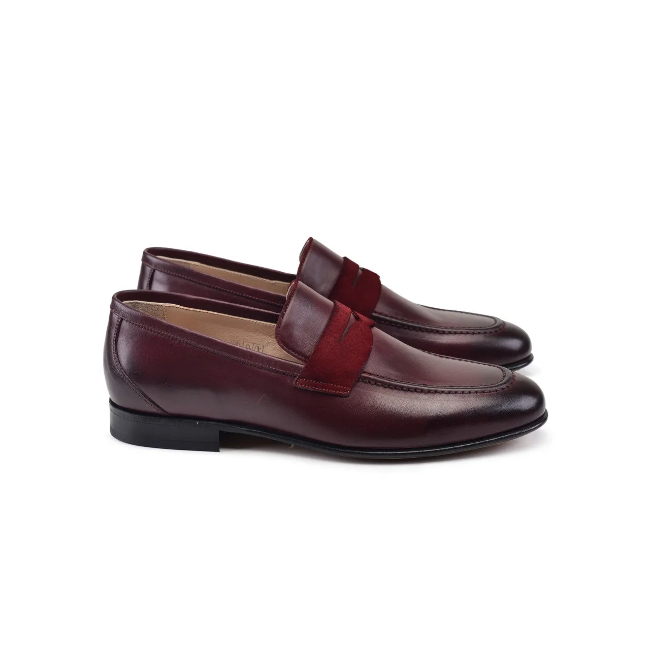 Pelle Line- 7504-L Penny Loafer - Burgundy