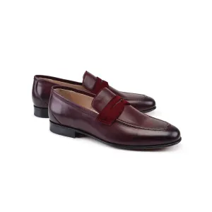Pelle Line- 7504-L Penny Loafer - Burgundy