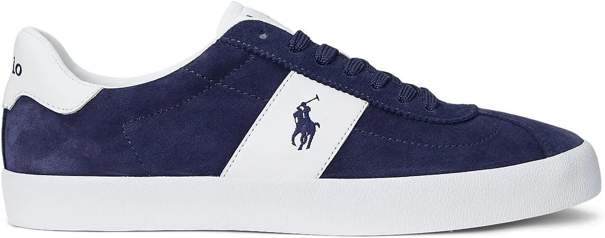 POLO RALPH LAUREN Men's Court Vulc Leather-Suede Sneaker
