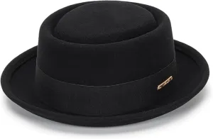Porkpie-Hat Boater-Fedora-for Men/Women - Classic Short Brim Church Derby Fedora-Hat(Szie:S-M)